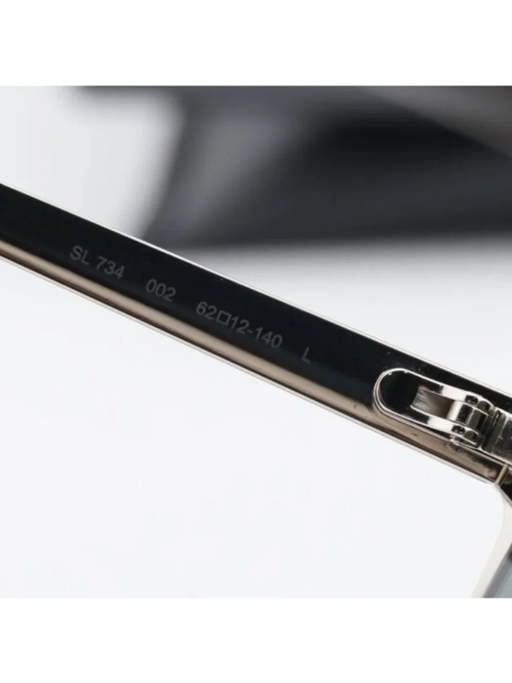 Saint Laurent SL734 002 Aviator Sunglasses - Silver/Grey
